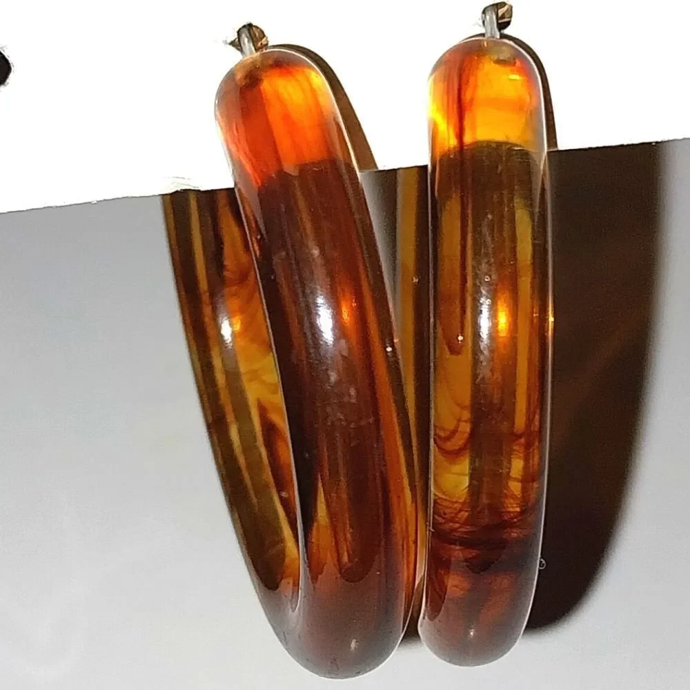 Ladies Super cute Brown Hoop Fashion Earrings
